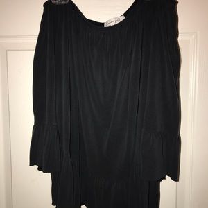 Black off the shoulder shirt